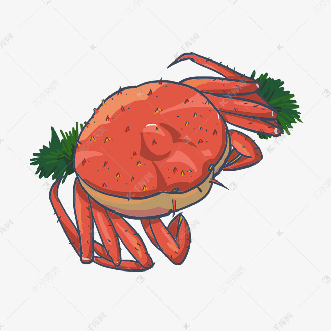 手繪海鮮 螃蟹的鮮美與藝術之美